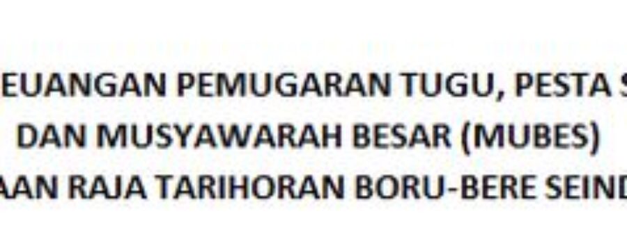 Laporan Keuangan Pesta Tugu 2015